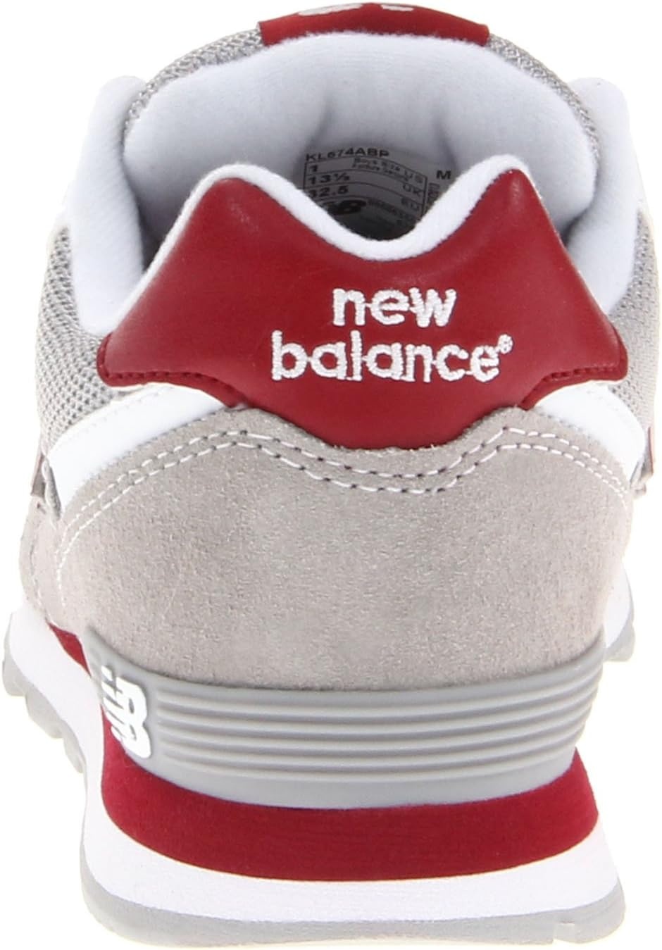 image:imageNew Balance Kids 574 V1 LaceUp SneakersGreyRed
