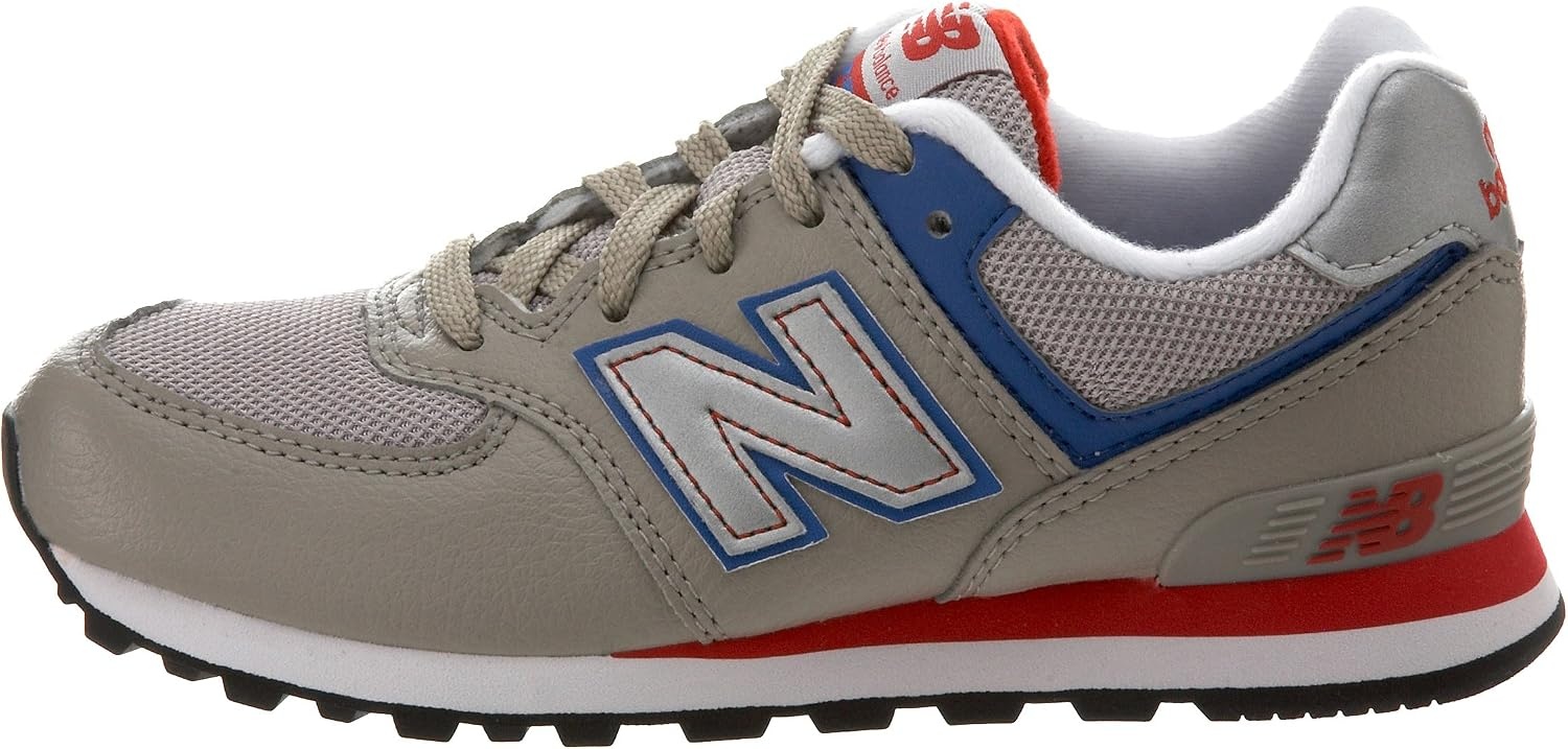 image:imageNew Balance Kids 574 V1 LaceUp SneakersGreyRed1