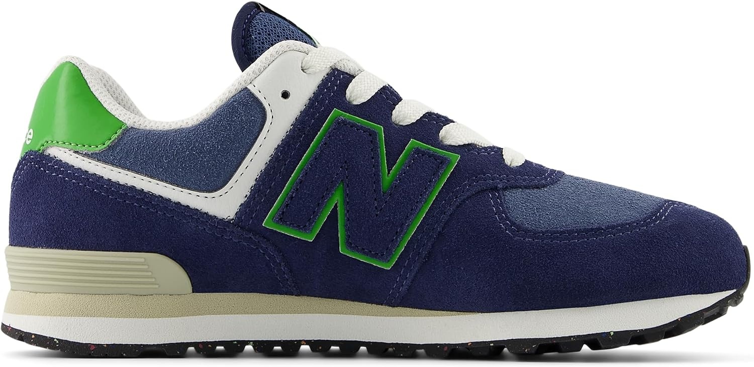 image:imageNew Balance Kids 574 V1 LaceUp SneakersNb NavyAlpine Green