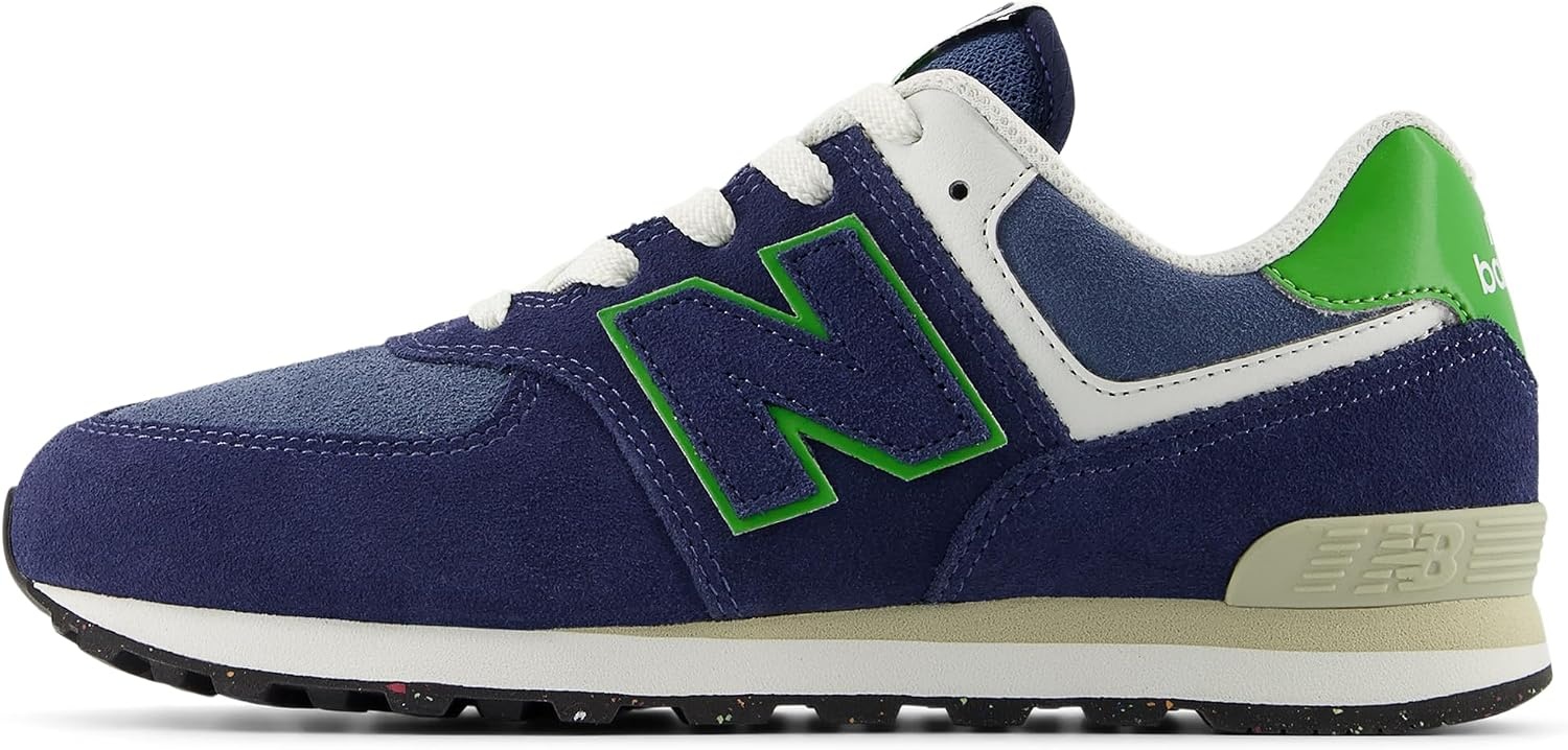 image:imageNew Balance Kids 574 V1 LaceUp SneakersNb NavyAlpine Green