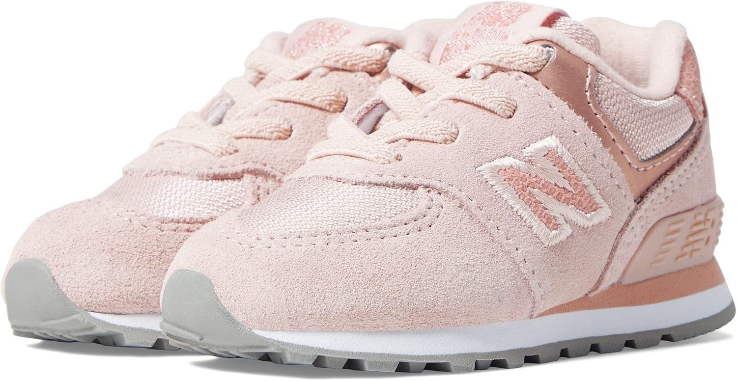 image:imageNew Balance Kids 574 V1 LaceUp SneakersPink HazeWhite