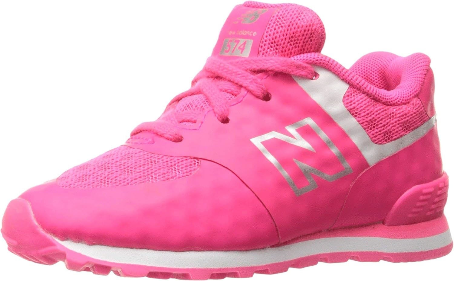image:imageNew Balance Kids 574 V1 LaceUp SneakersPinkSilver