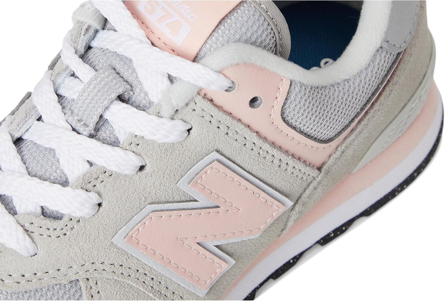 image:imageNew Balance Kids 574 V1 LaceUp SneakersRain CloudPink Haze