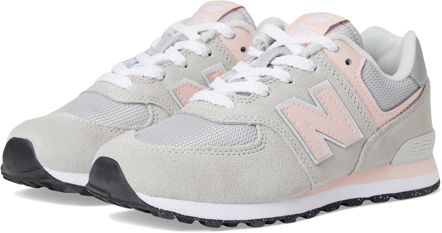 image:imageNew Balance Kids 574 V1 LaceUp SneakersRain CloudPink Haze
