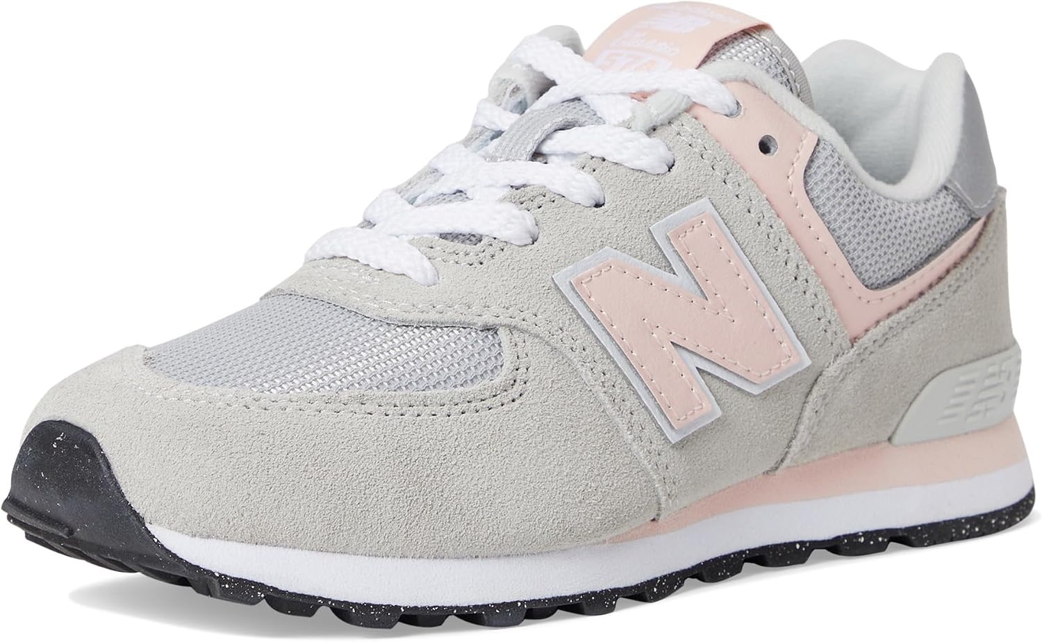 image:imageNew Balance Kids 574 V1 LaceUp SneakersRain CloudPink Haze