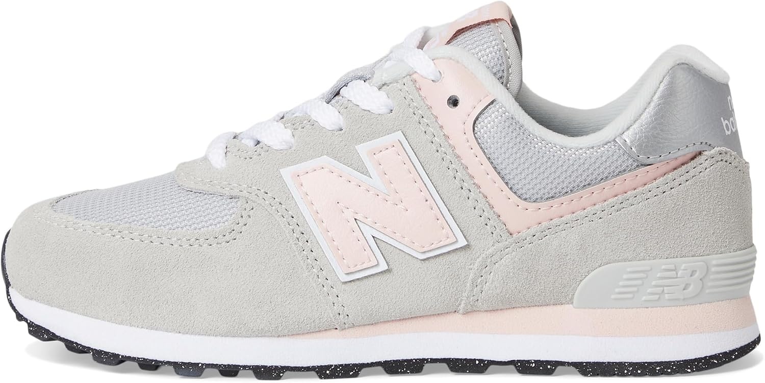 image:imageNew Balance Kids 574 V1 LaceUp SneakersRain CloudPink Haze