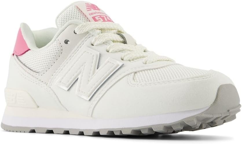 image:imageNew Balance Kids 574 V1 LaceUp SneakersSea SaltReal Pink