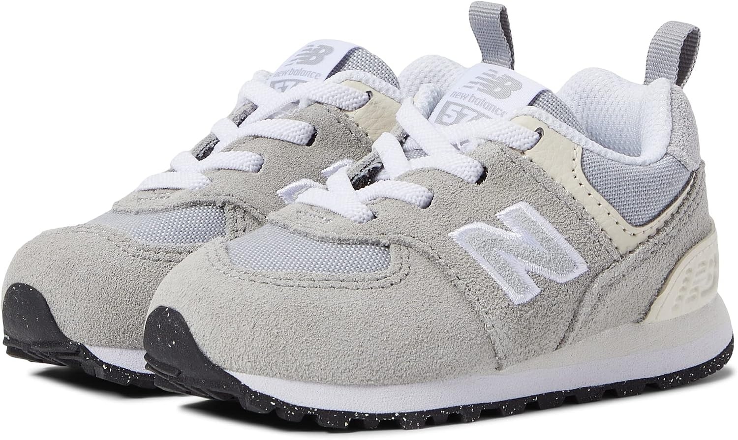 image:imageNew Balance Kids 574 V1 LaceUp SneakersTeam Away GreySilver Mink