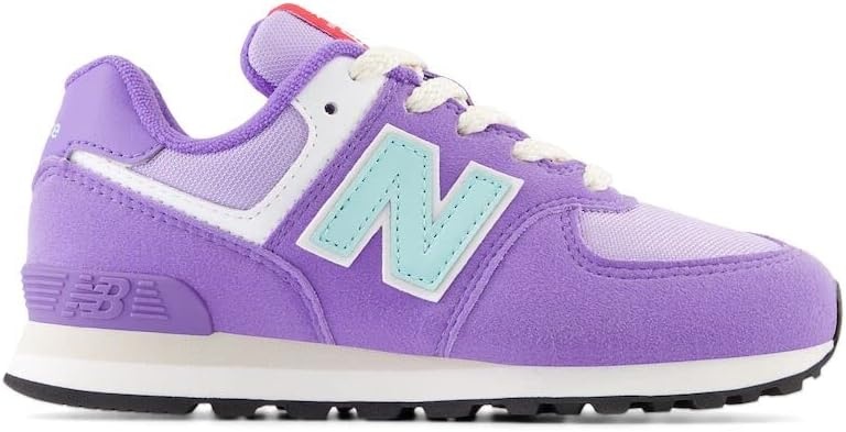 image:imageNew Balance Kids 574 V1 LaceUp SneakersViolet CrushBright Cyan
