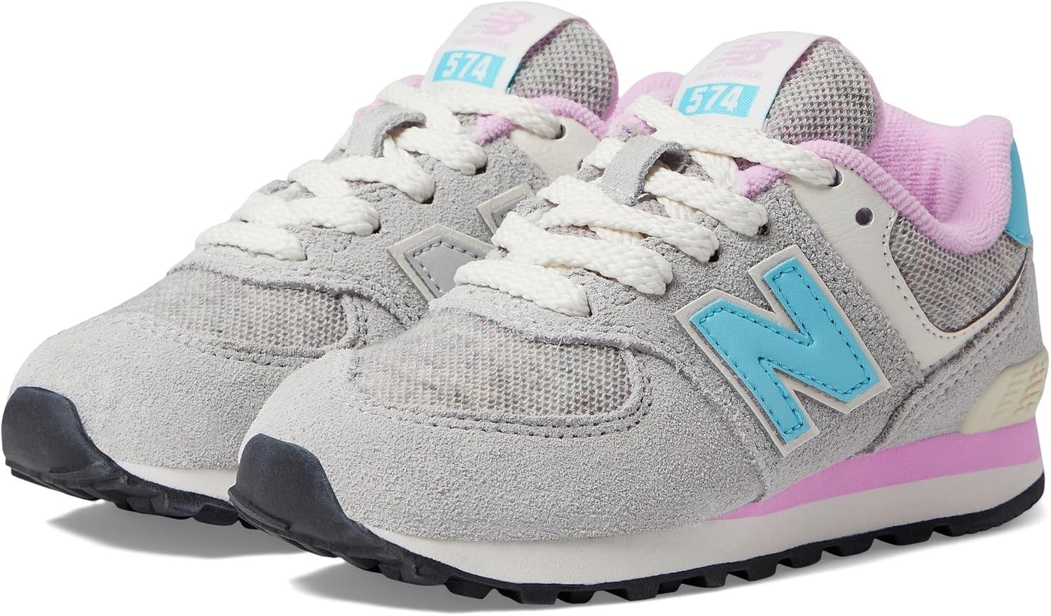 image:imageNew Balance Kids 574 V1 Neo Sole LaceupBrighton GreySummer AquaLilac Cloud