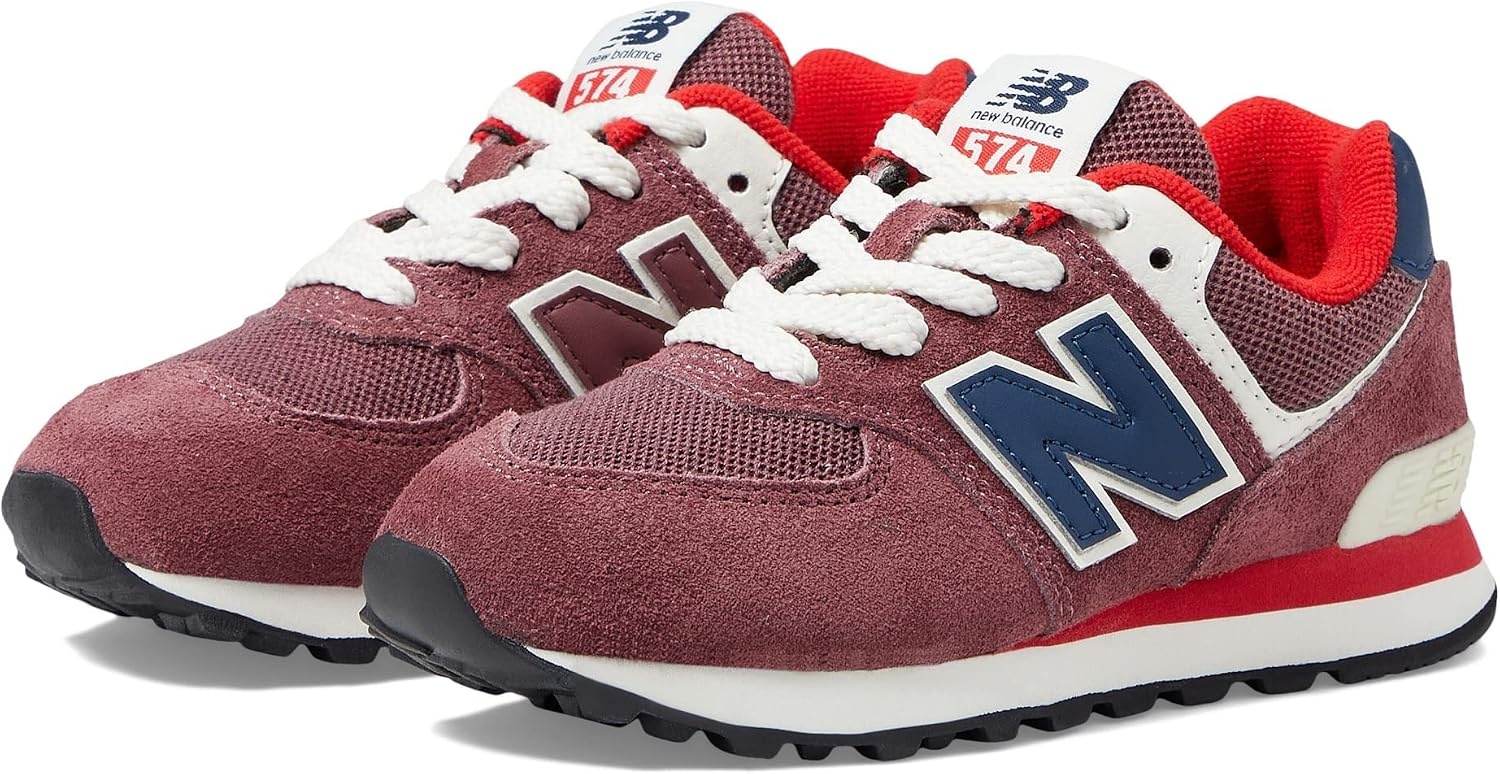 image:imageNew Balance Kids 574 V1 Neo Sole LaceupWashed BurgundyNb Navy