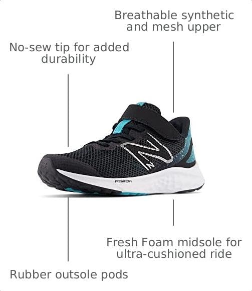 image:imageNew Balance Kids Fresh Foam Arishi V4 Running ShoesBlackVirtual BluePhantom