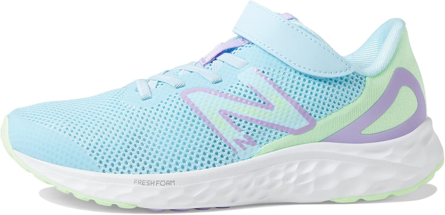image:imageNew Balance Kids Fresh Foam Arishi V4 Running ShoesBleach BlueGreen AuraLilac Glo