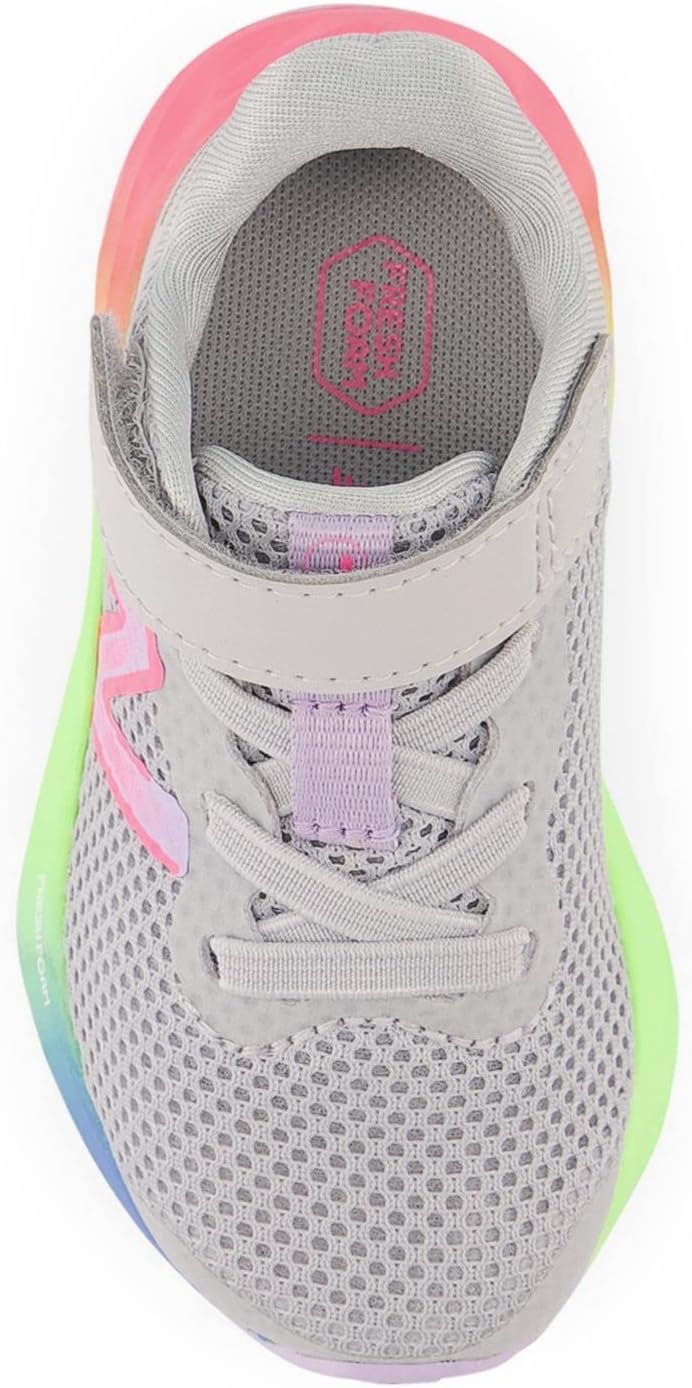 image:imageNew Balance Kids Fresh Foam Arishi V4 Running ShoesLight AluminumCyber LilacNeon Pink