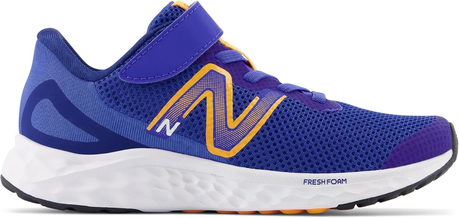 image:imageNew Balance Kids Fresh Foam Arishi V4 Running ShoesMarine BlueHot MarigoldWhite