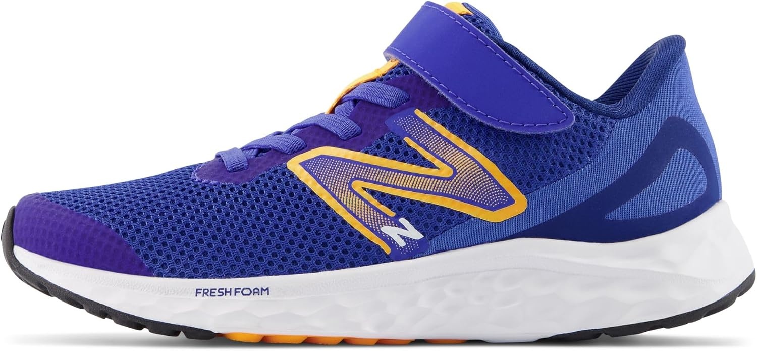 image:imageNew Balance Kids Fresh Foam Arishi V4 Running ShoesMarine BlueHot MarigoldWhite