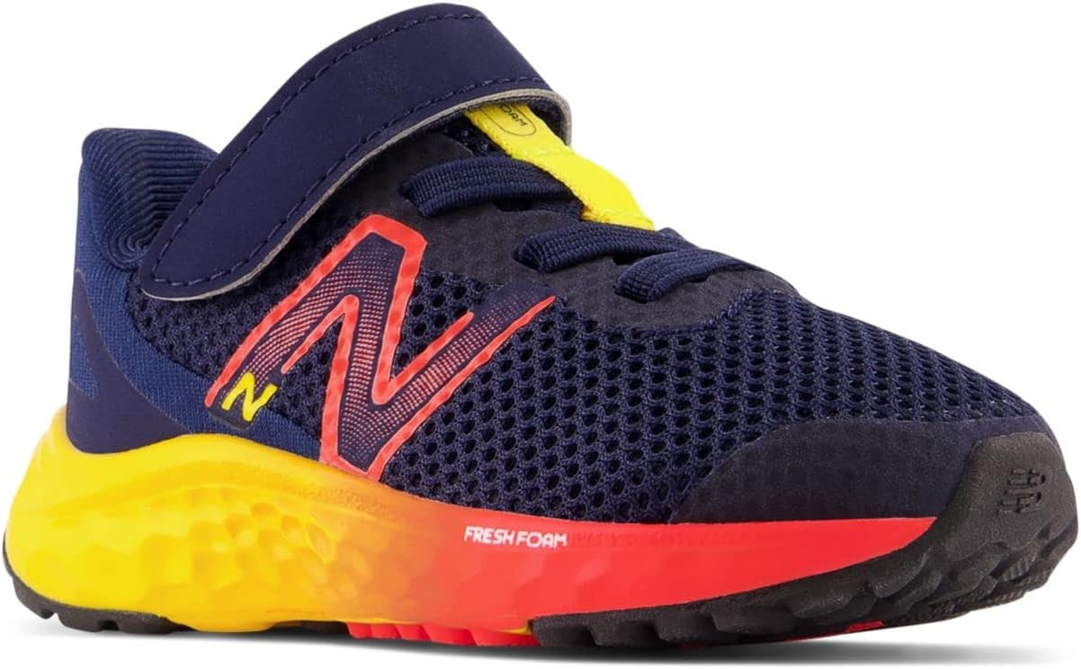image:imageNew Balance Kids Fresh Foam Arishi V4 Running ShoesTeam NavyElectric RedEgg Yolk