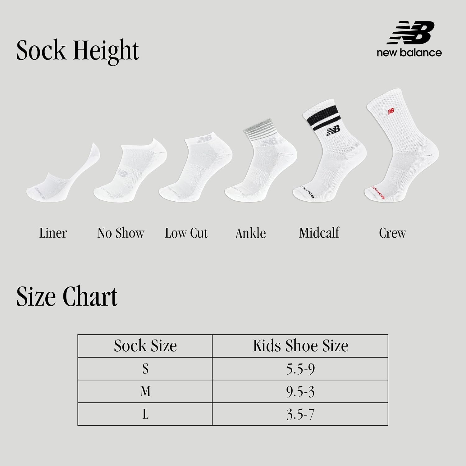 image:imageNew Balance Kids Performance Cushioned Low Cut Socks 8 Pairs Breathable Mesh Arch SupportLegacy Black Assorted