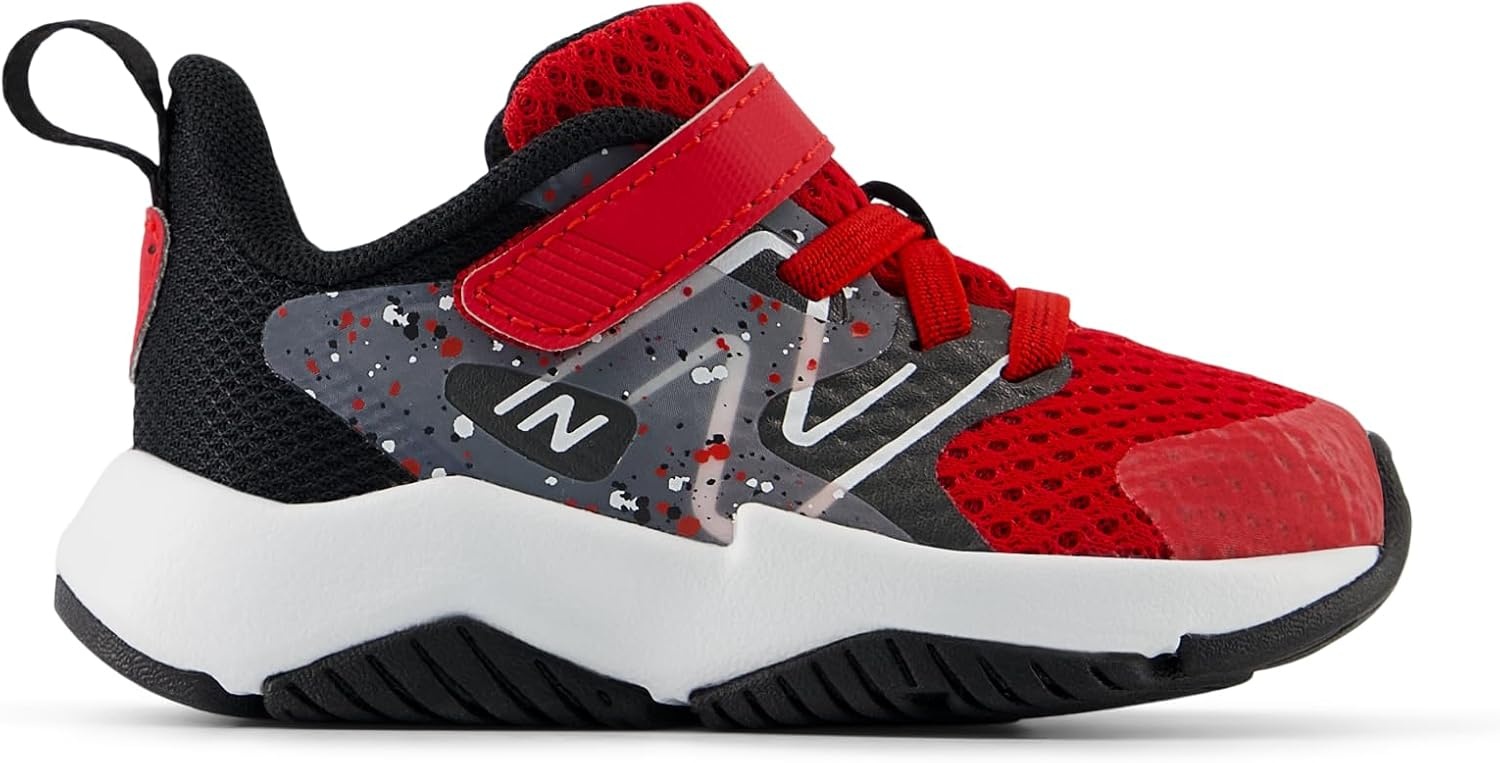 image:imageNew Balance Kids Rave Run V2 Bungee Road Running ShoesTeam RedBlackBlack Cement