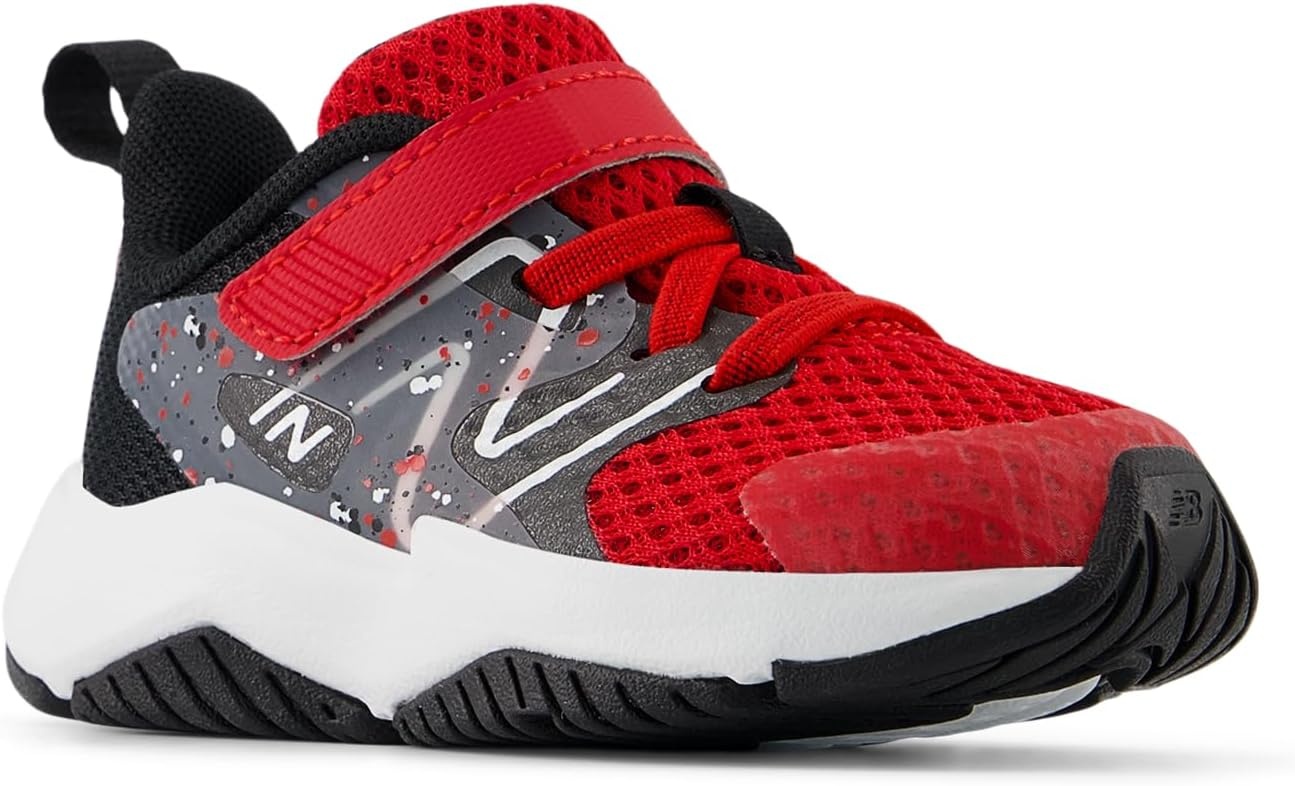 image:imageNew Balance Kids Rave Run V2 Bungee Road Running ShoesTeam RedBlackBlack Cement