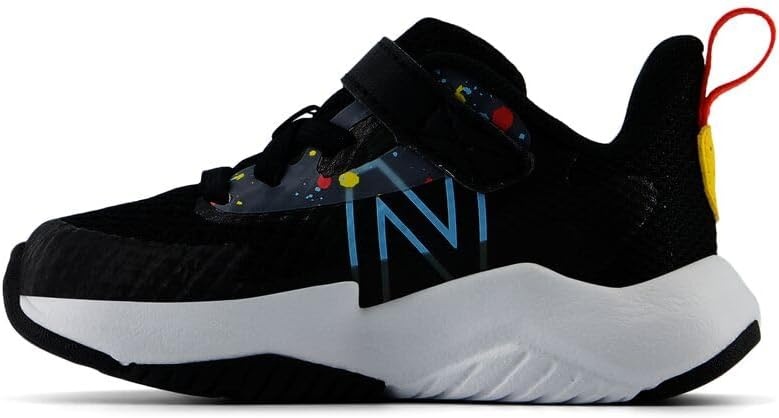 image:imageNew Balance Kids Rave Run V2 Hook and Loop Road Running ShoesBlackBlast RedTeam Sky Blue