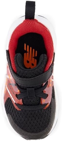 image:imageNew Balance Kids Rave Run V2 Hook and Loop Road Running ShoesBlackTrue RedBlaze Orange