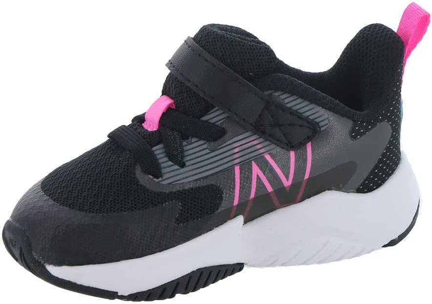 image:imageNew Balance Kids Rave Run V2 Hook and Loop Road Running ShoesBlackVibrant Pink