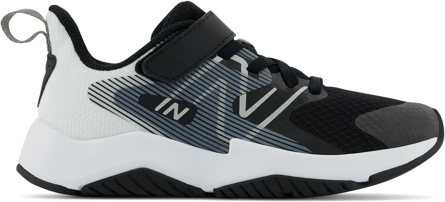 image:imageNew Balance Kids Rave Run V2 Hook and Loop Road Running ShoesBlackWhite