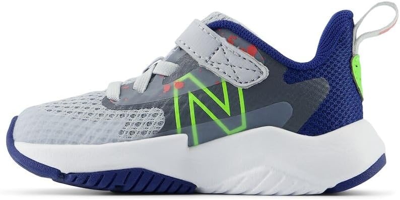 image:imageNew Balance Kids Rave Run V2 Hook and Loop Road Running ShoesGraniteInkwellPixel Green