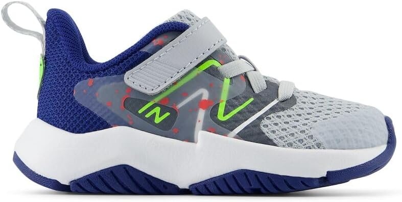 image:imageNew Balance Kids Rave Run V2 Hook and Loop Road Running ShoesGraniteInkwellPixel Green
