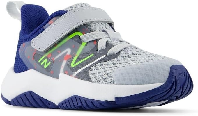 image:imageNew Balance Kids Rave Run V2 Hook and Loop Road Running ShoesGraniteInkwellPixel Green