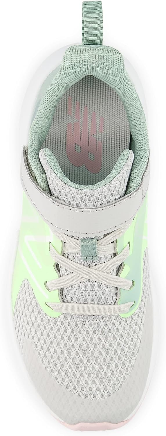 image:imageNew Balance Kids Rave Run V2 Hook and Loop Road Running ShoesGrey MatterMint FlashMosaic Green