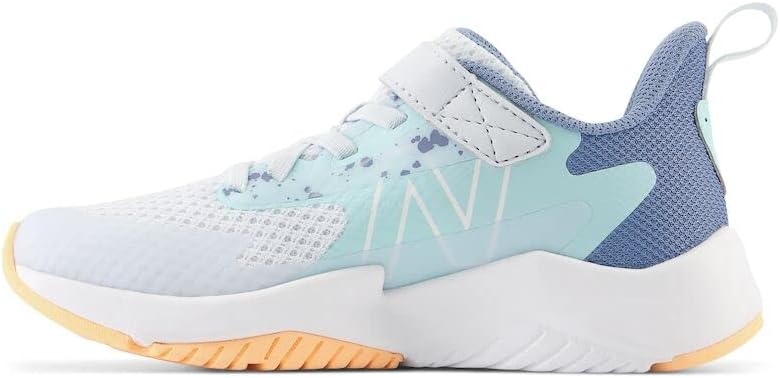 image:imageNew Balance Kids Rave Run V2 Hook and Loop Road Running ShoesIce BlueBright CyanSolar Flare
