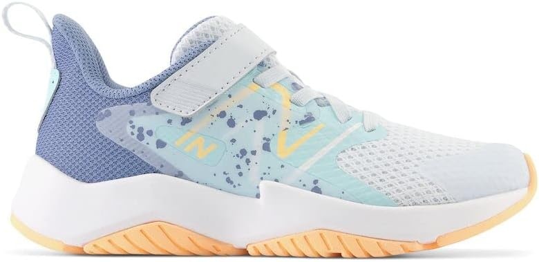 image:imageNew Balance Kids Rave Run V2 Hook and Loop Road Running ShoesIce BlueBright CyanSolar Flare