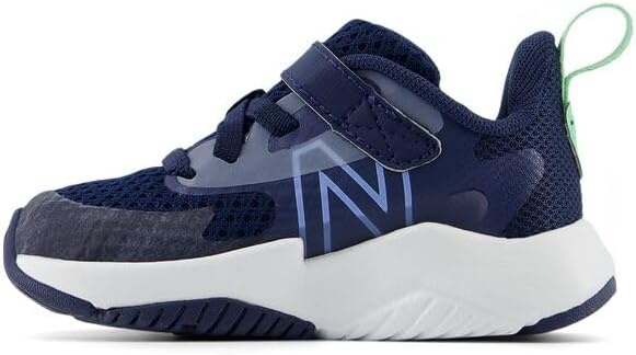image:imageNew Balance Kids Rave Run V2 Hook and Loop Road Running ShoesNb NavyElectric SkySweetgrass