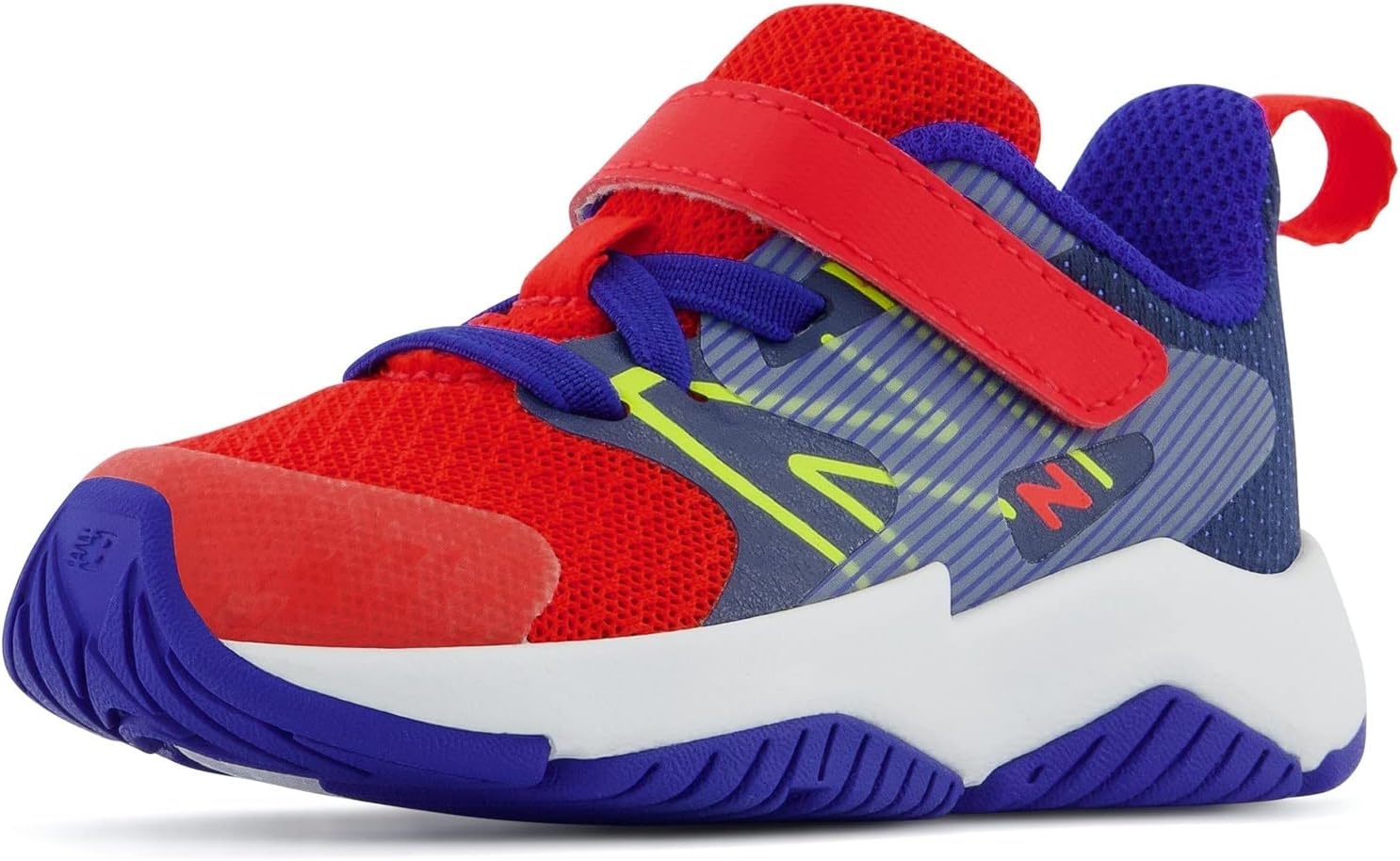 image:imageNew Balance Kids Rave Run V2 Hook and Loop Road Running ShoesNeo FlameLemonadeMoon Shadow