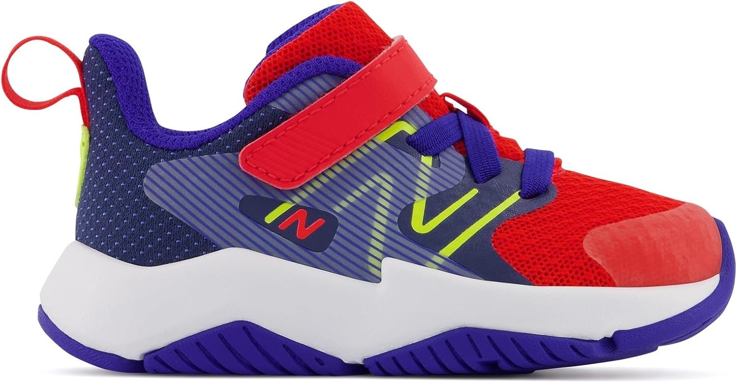 image:imageNew Balance Kids Rave Run V2 Hook and Loop Road Running ShoesNeo FlameLemonadeMoon Shadow