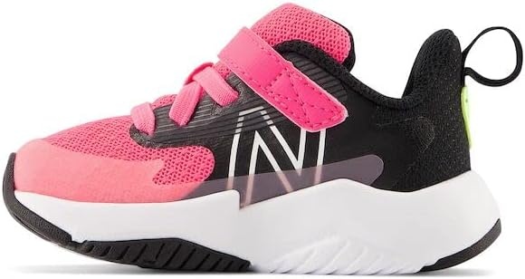 image:imageNew Balance Kids Rave Run V2 Hook and Loop Road Running ShoesNeon PinkPhantomBleached Lime Glo