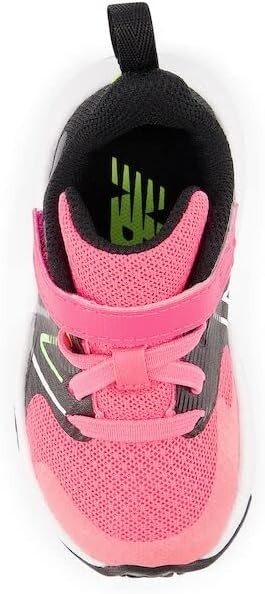 image:imageNew Balance Kids Rave Run V2 Hook and Loop Road Running ShoesNeon PinkPhantomBleached Lime Glo