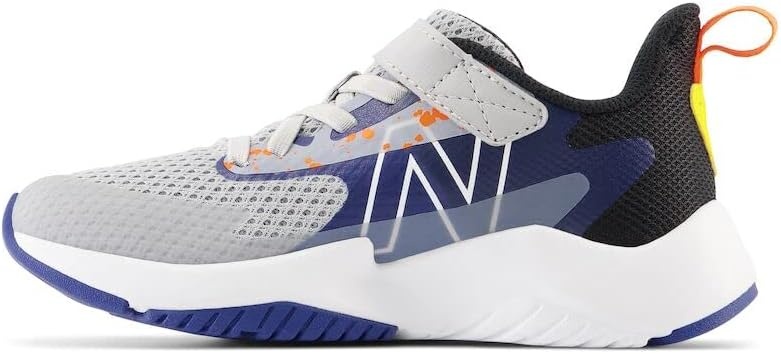 image:imageNew Balance Kids Rave Run V2 Hook and Loop Road Running ShoesRain CloudNight SkyBlaze Orange