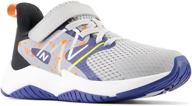 image:imageNew Balance Kids Rave Run V2 Hook and Loop Road Running ShoesRain CloudNight SkyBlaze Orange