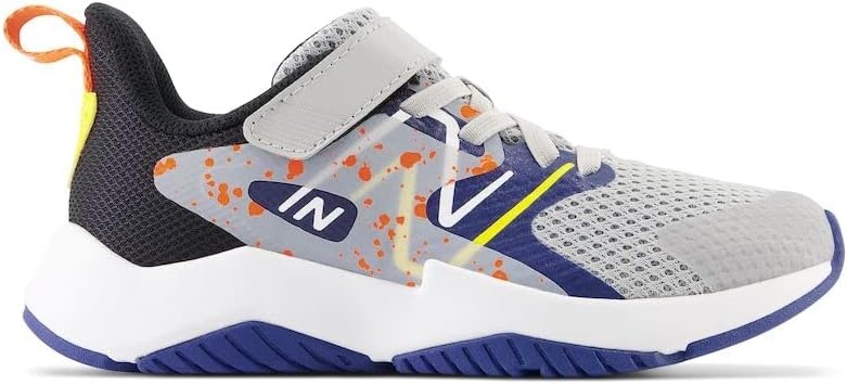 image:imageNew Balance Kids Rave Run V2 Hook and Loop Road Running ShoesRain CloudNight SkyBlaze Orange