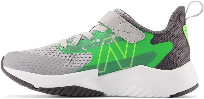image:imageNew Balance Kids Rave Run V2 Hook and Loop Road Running ShoesRaincloudGreen PunchPixel Green