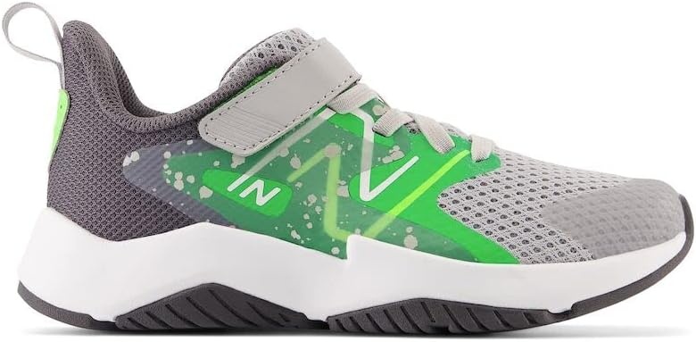 image:imageNew Balance Kids Rave Run V2 Hook and Loop Road Running ShoesRaincloudGreen PunchPixel Green