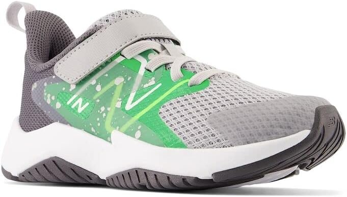 image:imageNew Balance Kids Rave Run V2 Hook and Loop Road Running ShoesRaincloudGreen PunchPixel Green