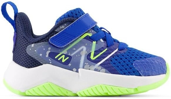image:imageNew Balance Kids Rave Run V2 Hook and Loop Road Running ShoesTeam RoyalBlue OasisBleached Lime Glo