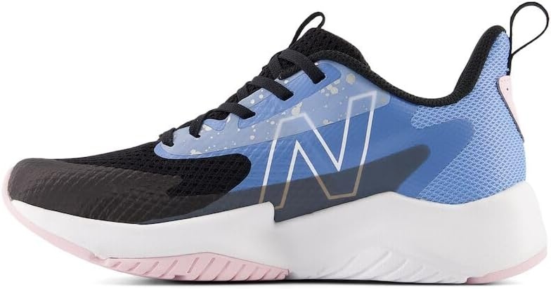image:imageNew Balance Kids Rave Run V2 LaceUp Running ShoesBlackBlue LagunaLight Raspberry