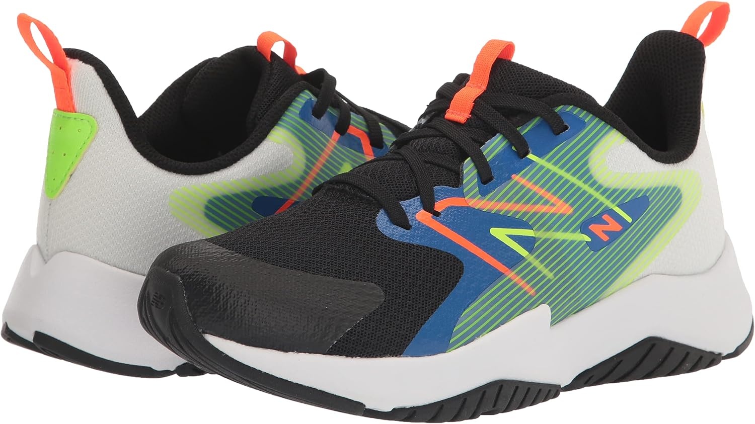 image:imageNew Balance Kids Rave Run V2 LaceUp Running ShoesBlackCobaltWhite