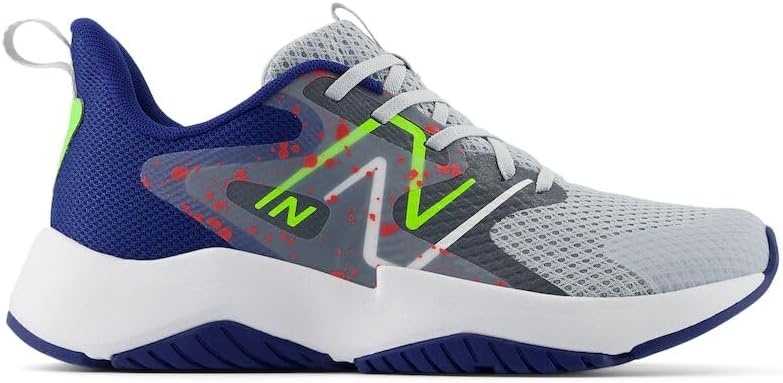 image:imageNew Balance Kids Rave Run V2 LaceUp Running ShoesGraniteInkwellPixel Green