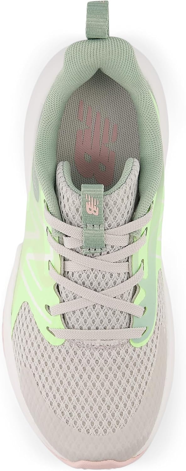 image:imageNew Balance Kids Rave Run V2 LaceUp Running ShoesGrey MatterMint FlashMosaic Green